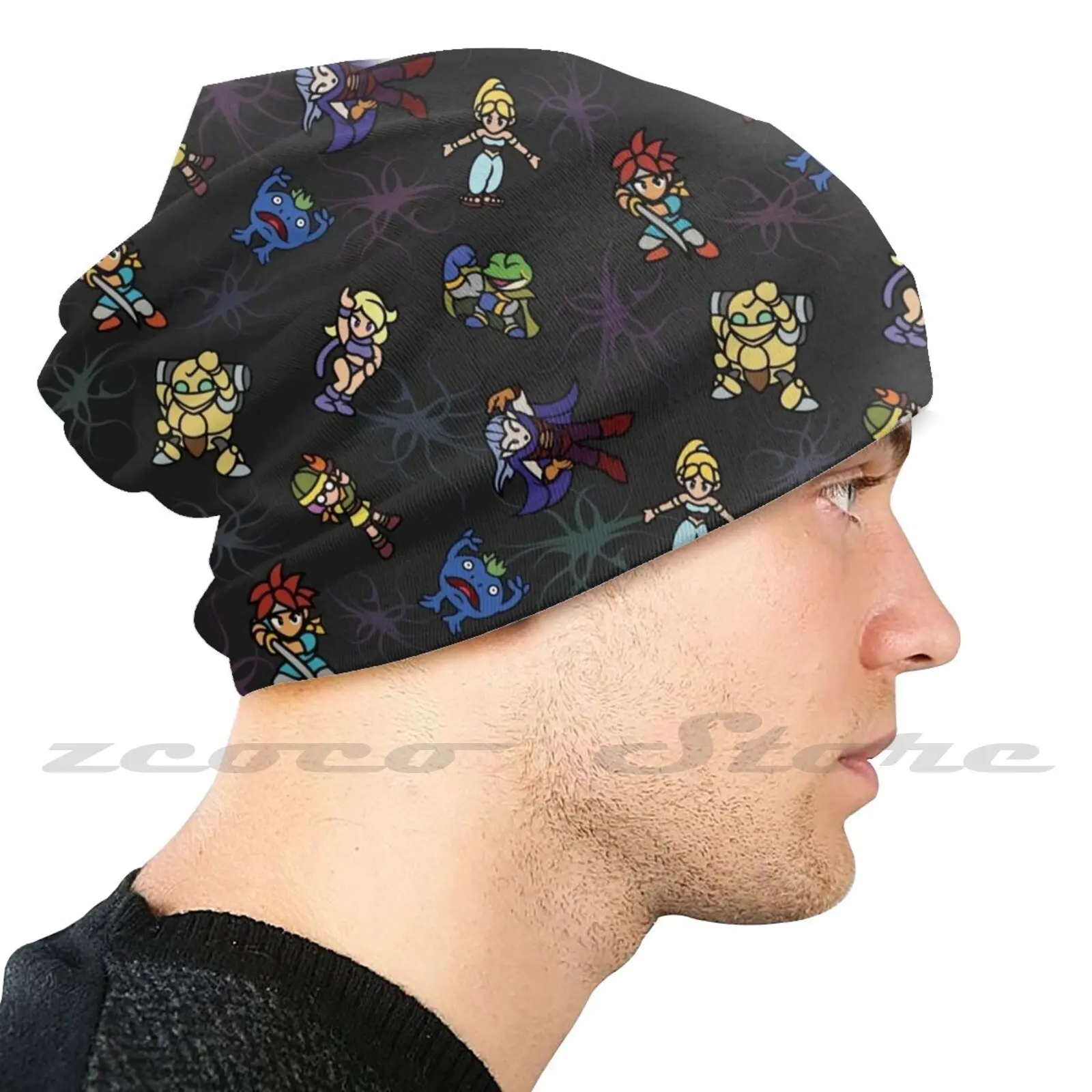 

Chrono Trigger Adult Kids Knit Hat Hedging Cap Outdoor Sports Breathable Chrono Marle Frog Magus Lucca Nu Ayla Robo