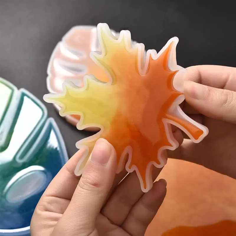 Maple Leaf Silicone Molds for Epoxy Resin Casting, DIY Coasters Moulds, Palm Coaster and Jewelry Making Tools image 3