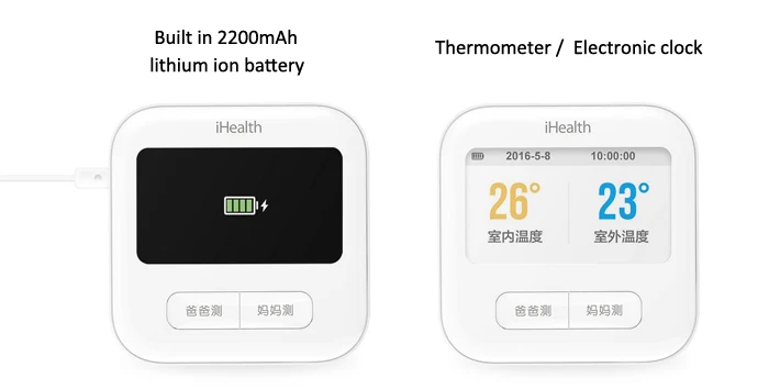 Xiaomi IHealth Bluetooth 4,0 умный монитор артериального давления на руку BPM1 4,3 дюймов wifi контроль цифровой сфигмоманометр