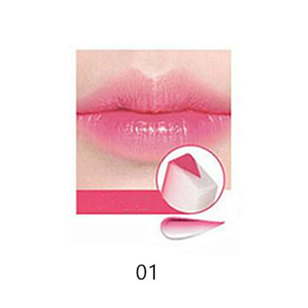 Корейская мода V Резки Two Tone укус губная помада тени шелковистые Moisturzing