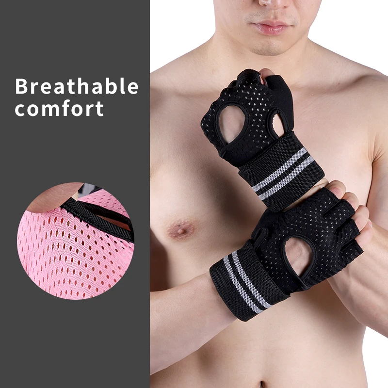 

MASEDA Fitness Weightlifting Sports Gloves Half Finger Movement Gloves Outdoor Anti-slip Breathable Sweat Weightlifting Gloves