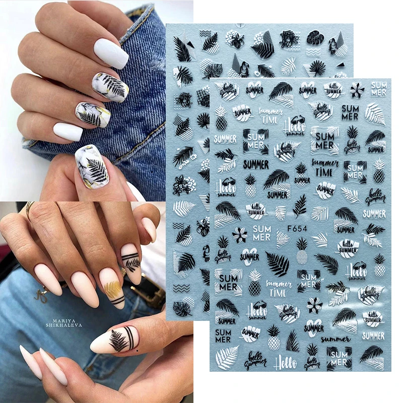 3D наклейки для ногтей в виде кленовых листьев 3 шт. | Красота и здоровье