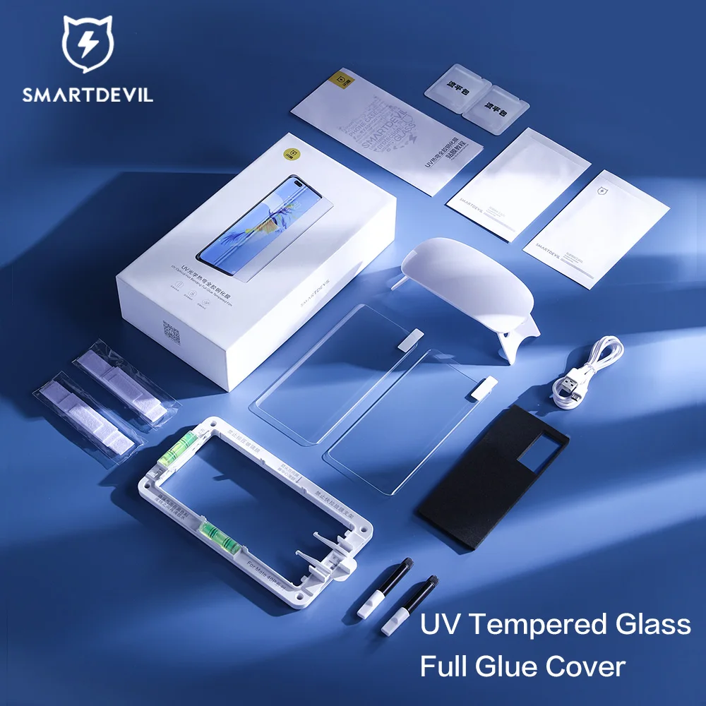 SmartDevil-Protector de pantalla UV para Huawei P40, P40 + plus, Mate 40, 30 E, 40RS, 40 pro, 40 pro +-0