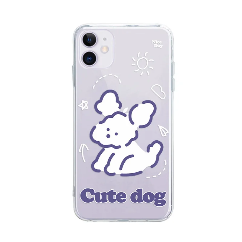 

2021 Cartoon Animal Dog Case Cover For iPhone 12 12min 12Pro 12ProMax 11 11Pro 11ProMAX SE2020 7 8 7Plus 8Plus X XS XR XSMAX