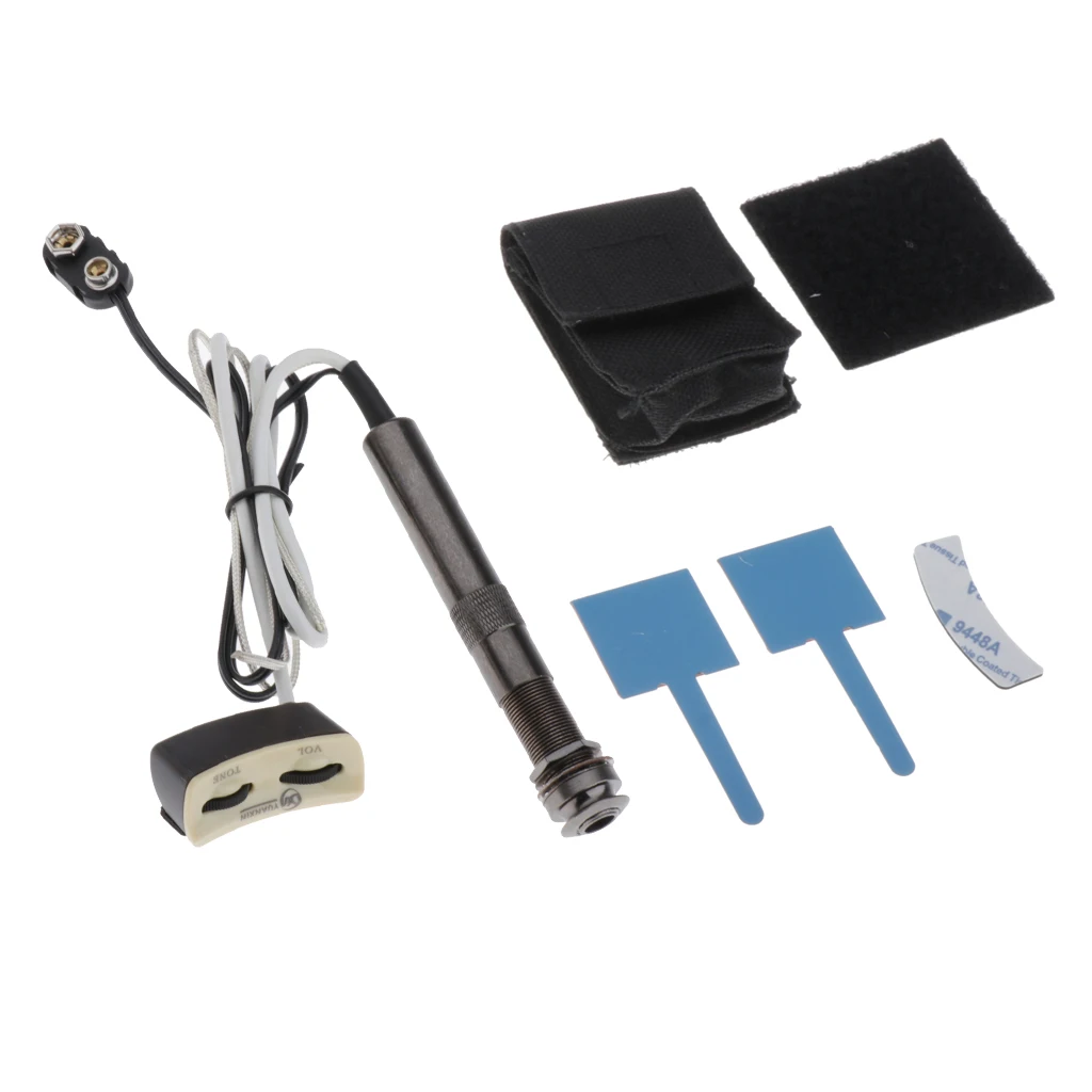 

Active Endpin Jack Preamp Piezo Pickup For Acoustic Guitar Accessories