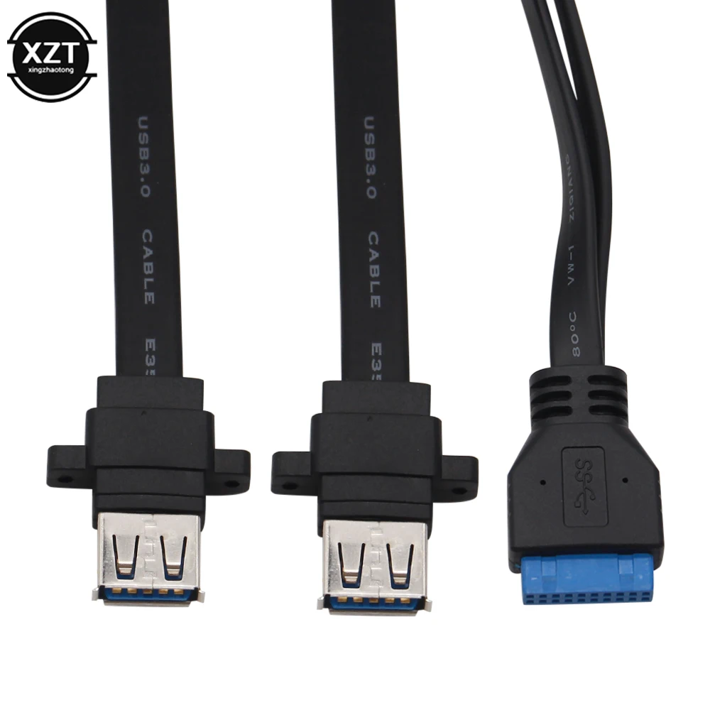 2 порта двойной USB 3 0 Type A Female на 20 Pin Header адаптер материнской платы кабель два USB-A