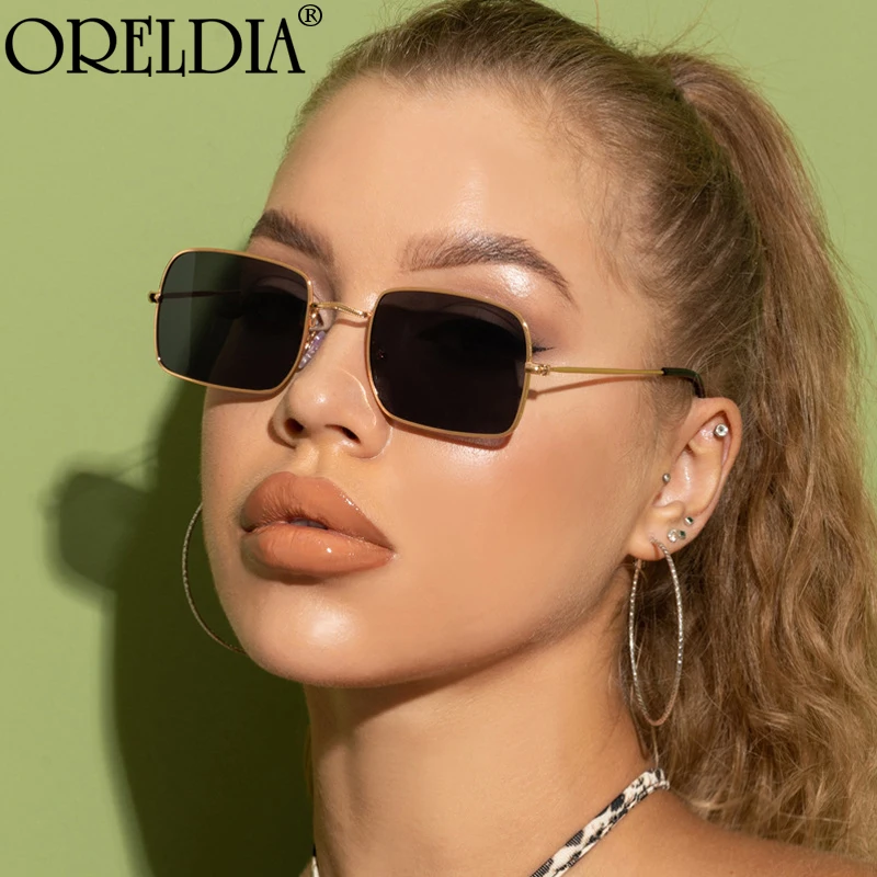 

Classic Retro Sunglasses 2021 Women Rectangle Glasses Lady Luxury Steampunk Metal Sun Glasses Vintage Mirror Oculos De Sol UV400