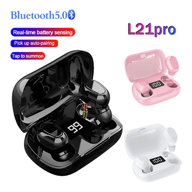 

L21pro TWS Bluetooth Headphone Wireless Earphone Mini Earbuds Stereo in-ear Headsets Sports Waterproof Charging Box Microphone