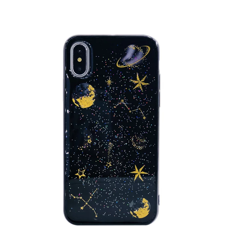 

Fashion Shining Glitter Space planet phone Cases For iphone 11 X XR XS MAX 6 6S Plus 7 8 Plus Soft silicon Star back cover Case