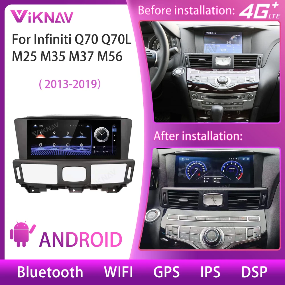 

Автомагнитола для Infiniti Q70, Q70L, M25, M35, M37, M56, 2013-2019, GPS, экран Blu-ray, стерео, Carplay
