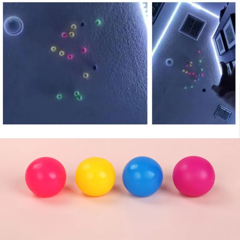 Рождественский мяч светящийся липкий сквош Стик стена декомпрессии всасывание