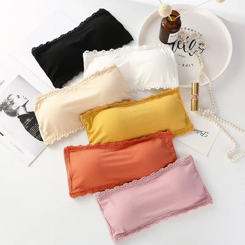 

Застежкой-молнией на спине, обернутое вокруг груди нижнее белье для женщин, с кружевами кружевные резьбовой нескользящий плечевой ремень Н...