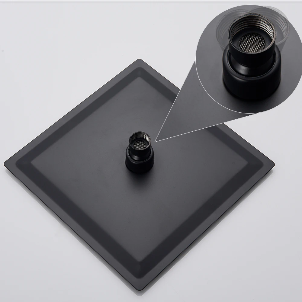 Черная ультратонкая насадка для душа Rozin настенный кронштейн 150 см душевой шланг