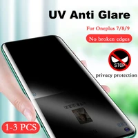 arvin uv tempered glass for oneplus 7 7t 8 9 10 pro screen protector anti peep full coverage film