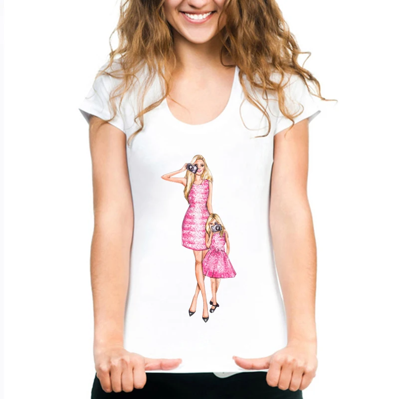 Женская футболка Maycaur в стиле Харадзюку с надписью супер мама белая принтом Мама