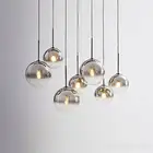 Современный светодиодный стеклянный подвесной светильник, подвесной светодиодный подвесной светильник, кухонные подвесные светильники для гостиной, спальни, столовой