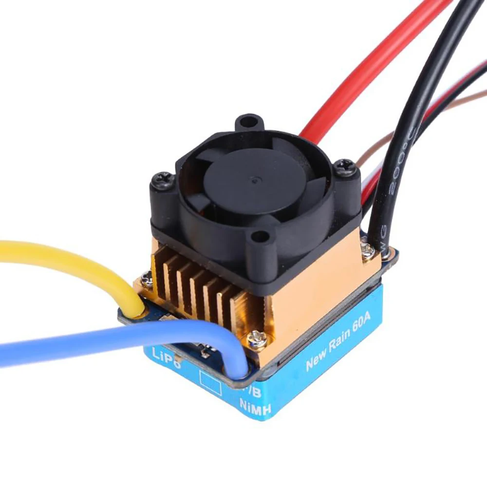 

OCDAY 5-13V 320A Waterproof 3S 60A Brushed Motor ESC Electronic Speed Controller For 1/10 RC Car