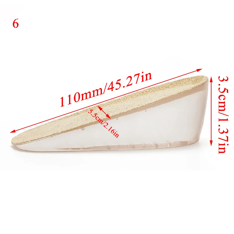 1 пара увеличивающие рост стельки с эффектом памяти подъемными вставками унисекс