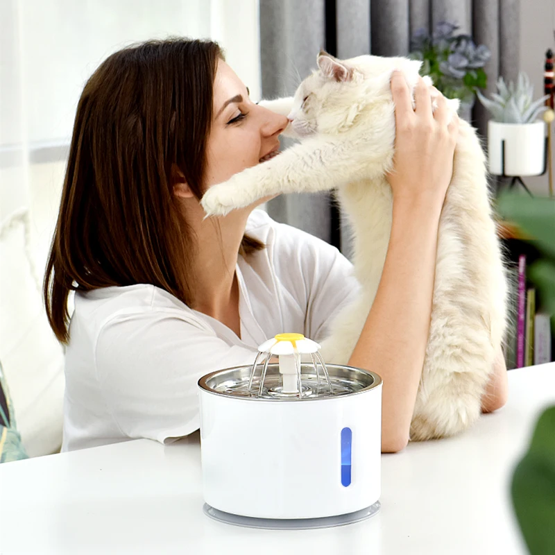 

Pet Dog Cat Water Fountain Electric Automatic Water Feeder Dispenser Container LED Water Level Display For Dogs Cats Drink