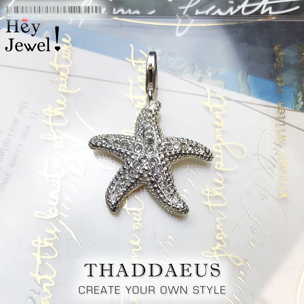 

Pendants Starfish Pave,2019 Brand Glam Fashion Jewelry Europe Trendy 925 Sterling Silver Bijoux Accessories Gift For Woman