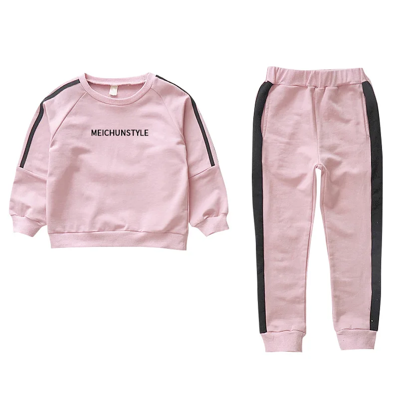 

Girls in the spring and autumn outfit cotton suit children's cartoon leisure long-sleeved pants leisure spring cuhk two-piece
