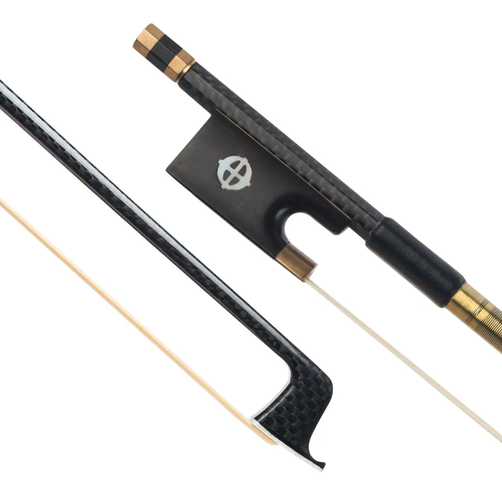 Продвинутый 4/4 лук для скрипки из углеродного волокна с эбеновым покрытием белая