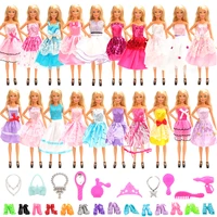 accessory fashion handmade 22 doll items lot kids toys12 dolls dress 10 shoes for toys accessories for barbie game diy gift