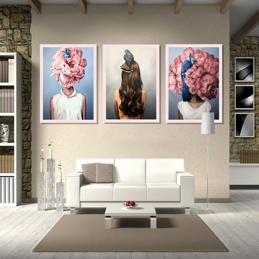 Скандинавская картина с изображением милой птицы домашний декор в скандинавском