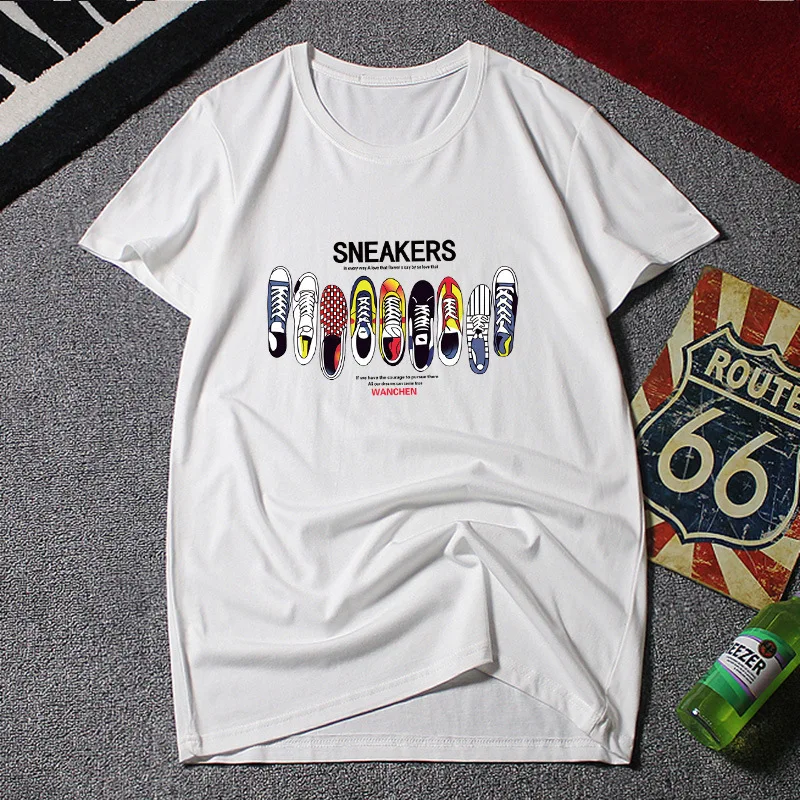 По сравнению с Размеры d футболки для мужчин повседневная хлопковая футболка