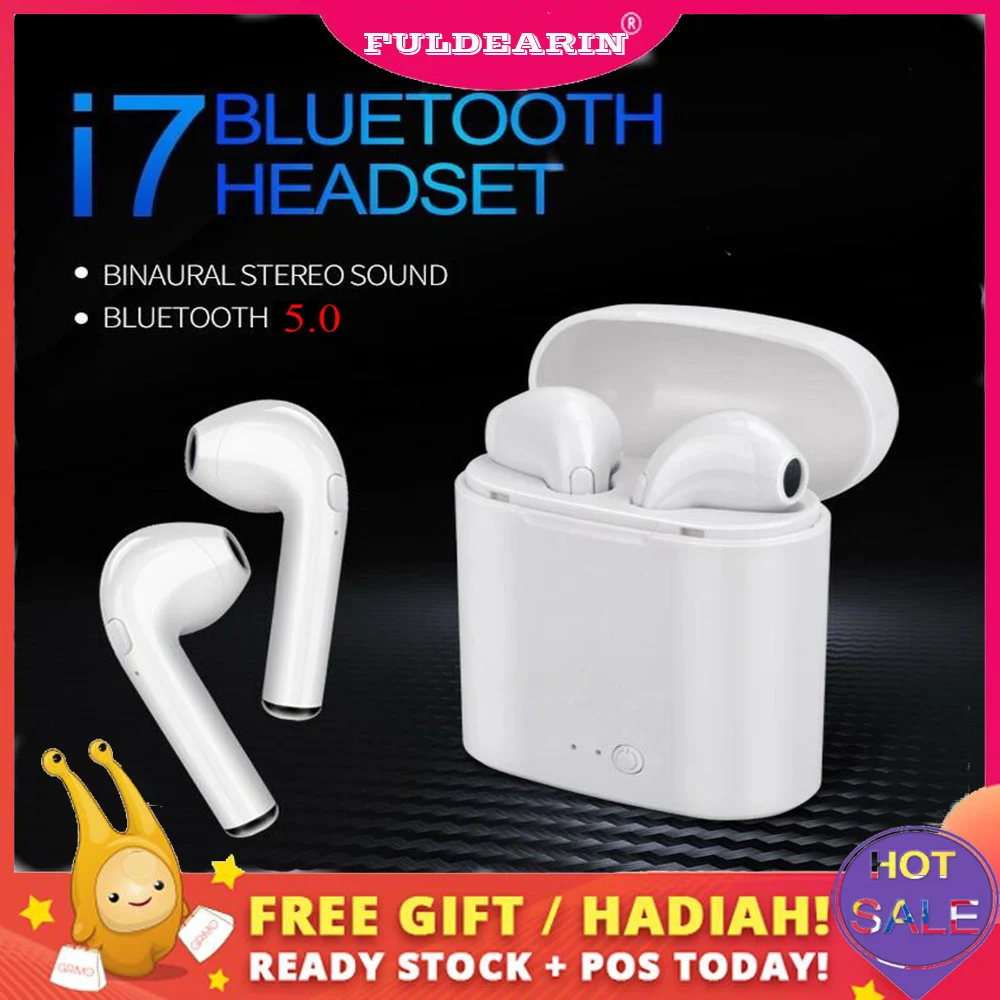 I7s TWS мини беспроводные Bluetooth наушники капельки со стерео гарнитурой с зарядным