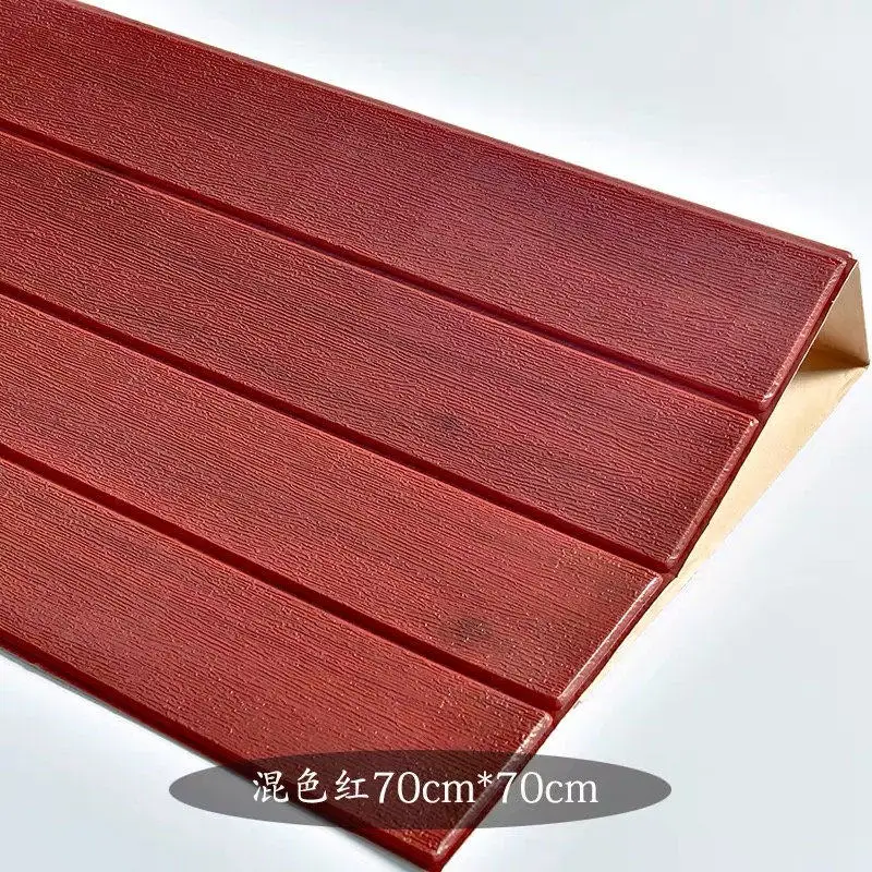 Self adhesive Самоклеющиеся 3D деревянные обои для гостиной ТВ фон настенная юбка пена обои спальня домашний Декор 3D наклейки на стену - Цвет: Self adhesive