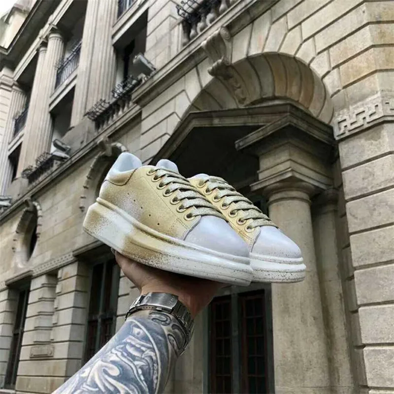 colorful mixed color cool style Spring Autumn Genuine Leather Women Casual Shoe designer Brand 2019 Sneaker Lace up sports shoe | Обувь