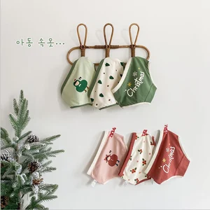 3 шт.лот детское нижнее белье для девочек трусики с изображениями героев из мультиков детские короткие трусы детские трусы Merry Christmas с печатным рисунком для маленьких мальчиков и девочек