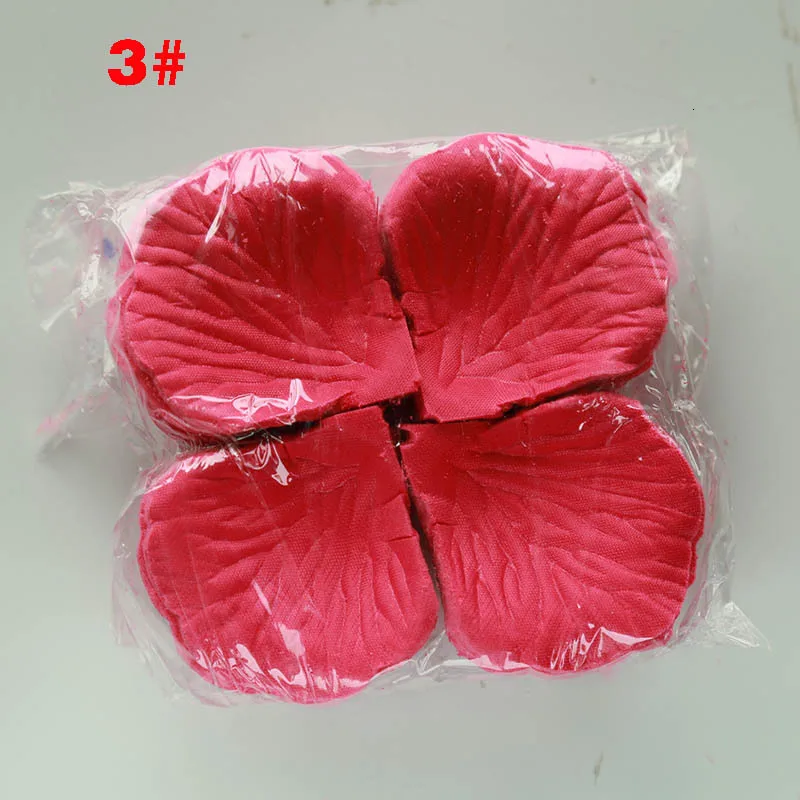 Deep Rose 1000 шт. искусственные лепестки роз, цветок для девочек, Шелковый лепесток, искусственные лепестки для свадьбы, конфетти, вечерние украшения - Цвет: Deep Rose