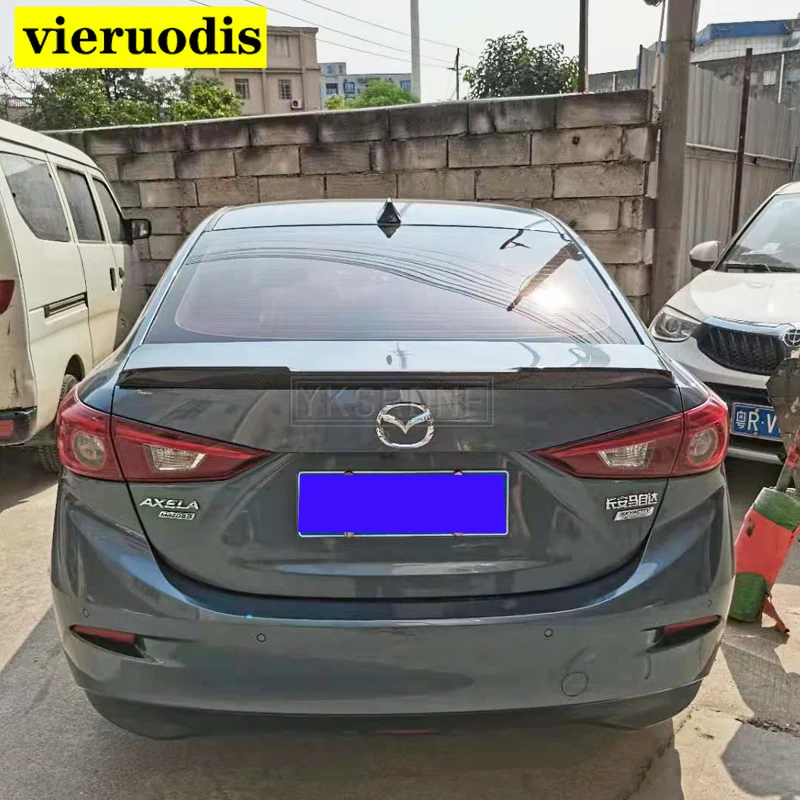 

Для Mazda 3 Axela 2014 2015 2016 2017 2018 искусственная пластиковая краска для автомобиля цветной задний спойлер багажника
