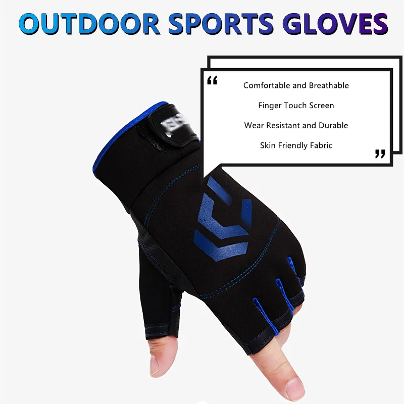 

Motorcycle Durable Antiskid Gloves Spring and Autumn Windproof Waterproof Dew Three Finger Gloves Summer Half Finger Gloves
