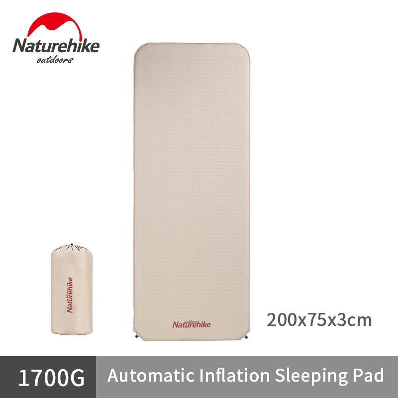 

Naturehike Ultralight Singler Widen Sleeping Mat 1.7kg Outdoor Automatic Inflation Sponge Mattress Moisture Proof Tent Pad Camp