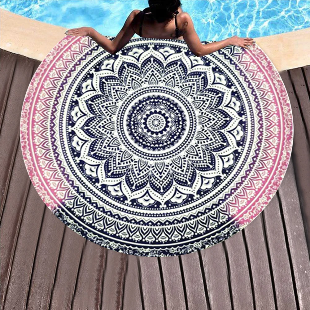 Модный стиль бохо Mutifunction хит хиппи индийская Мандала пляжное полотенце круглый