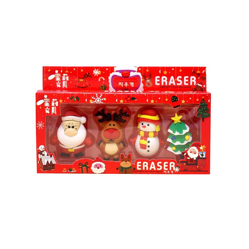 

Christmas children's gifts Santa Claus shape eraser cartoon shape eraser student creative stationery prizes office supplies