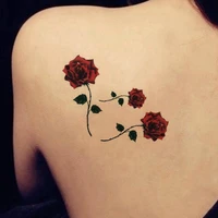10pcs woman waterproof temporary tattoos temporary tattoo on the body fake tattoo sticker sexy flower rose