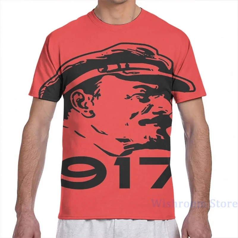 Футболка LENIN Мужская/женская с принтом модная тенниска коротким рукавом для