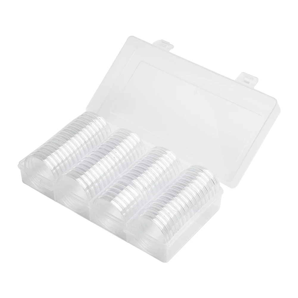 

Transparent Clear Panda Coin Collection Holder Organizer Cases Empty Storage Box