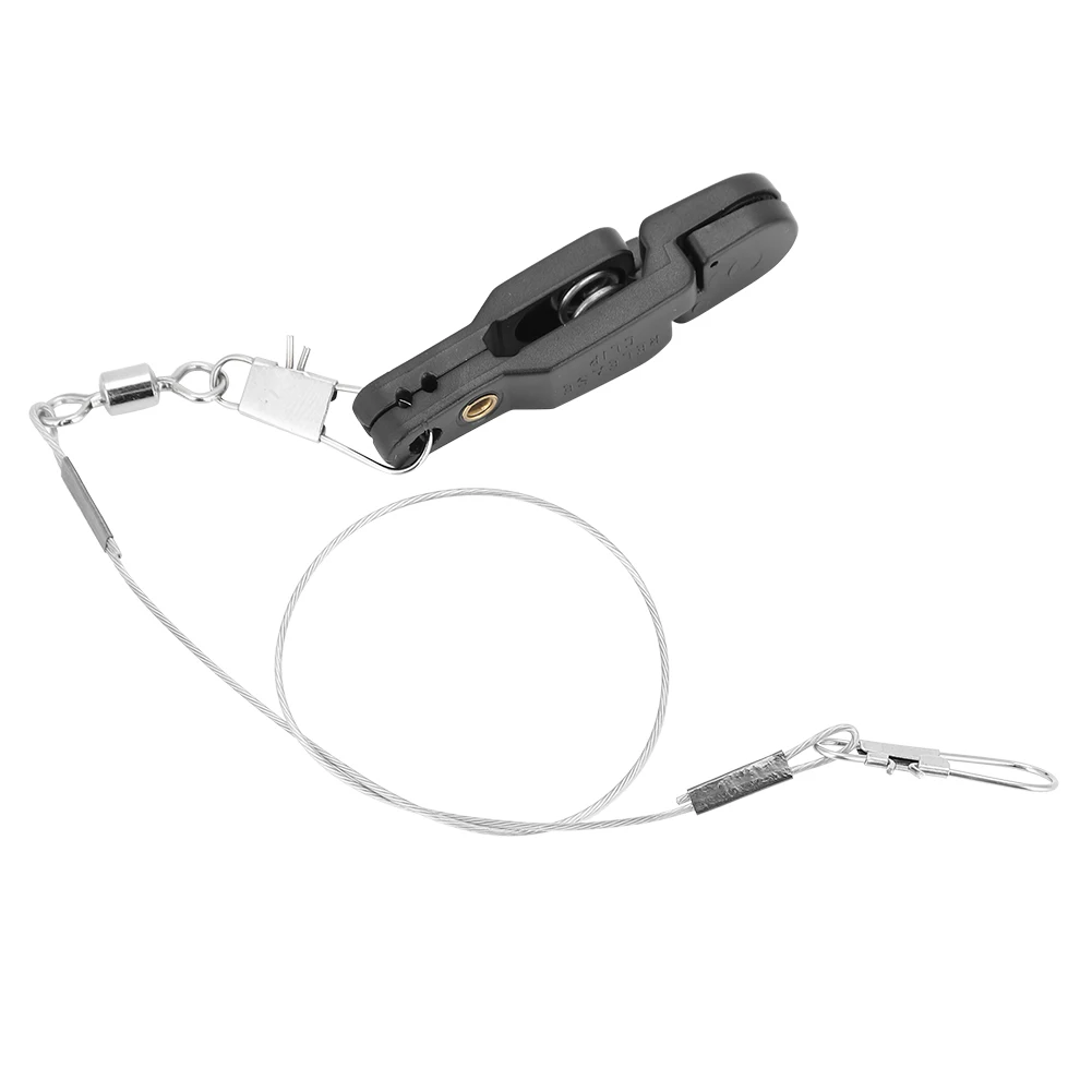 

Power Grip Board Mast Release Snap Clip Clamp+Steel Fishing Line+B Shape Pin for Sea Fishing