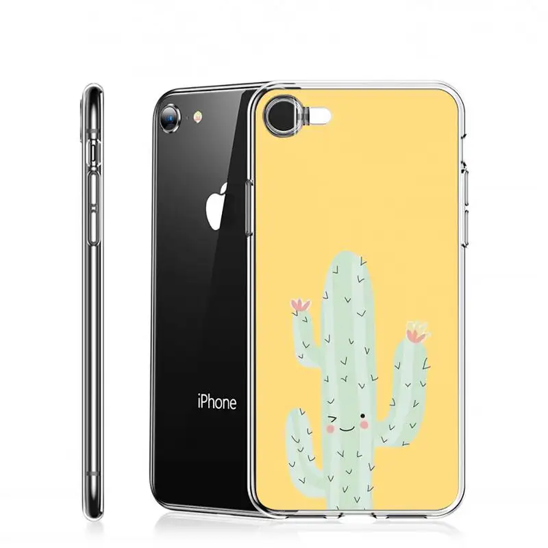 

Cactus Cute Cartoon Fruit Phone Case Transparent for iPhone Samsung A S 11 12 6 7 8 9 10 20 Pro X XS Max XR Plus lite