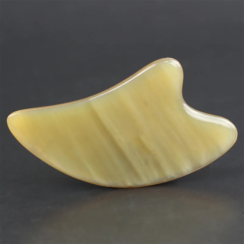 

Thick OX Horn Guasha Board Face Massager Acupuncture Therapy Gouache Scraper For Facial Body Spa Chinese Medical Massage Tools