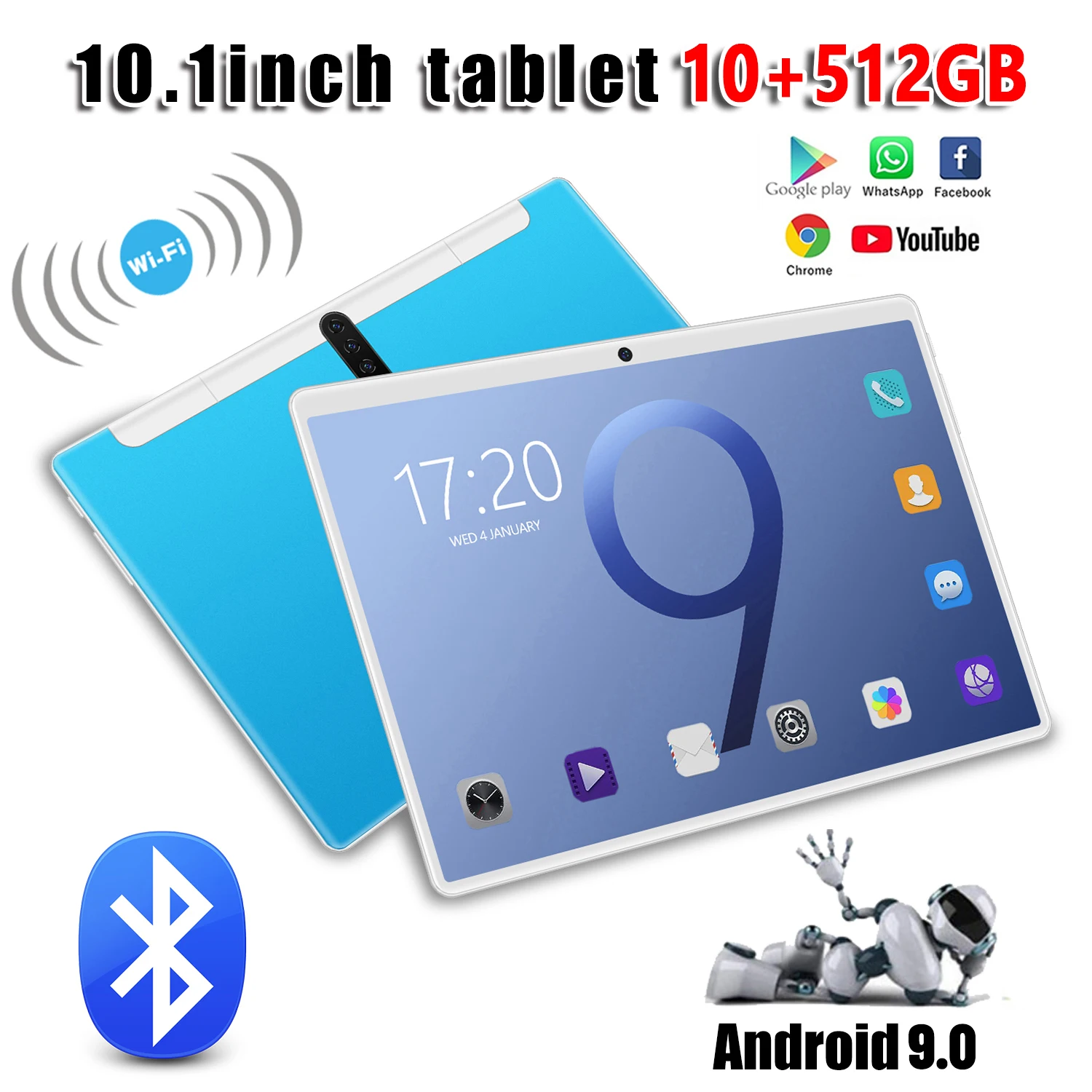 Планшетный ПК 18T Android 9 0 8800 мАч 4G телефонные звонки 10 1 дюйма Xm планшетный MT6797 ГБ + 512