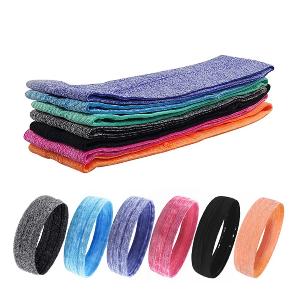 Professional Running Sweatband Nonslip Unisex Breathable Moisture Wicking Yoga Headband For Gym Fitness Workout Tennis Sports