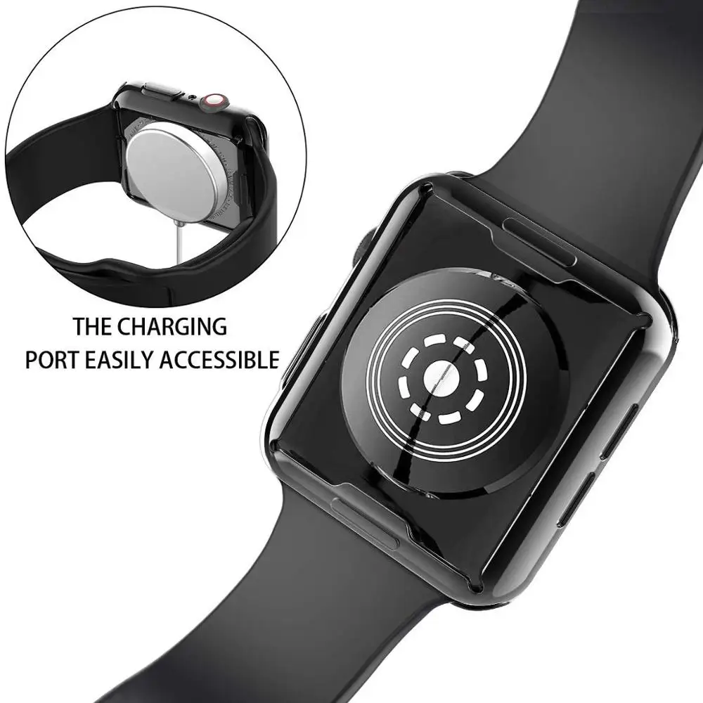 Cover For Apple Watch case 44mm/40mm iWatch 3 42mm/38mm Accessories TPU Bumper Screen Protector Apple watch series 5 4 3 se 6