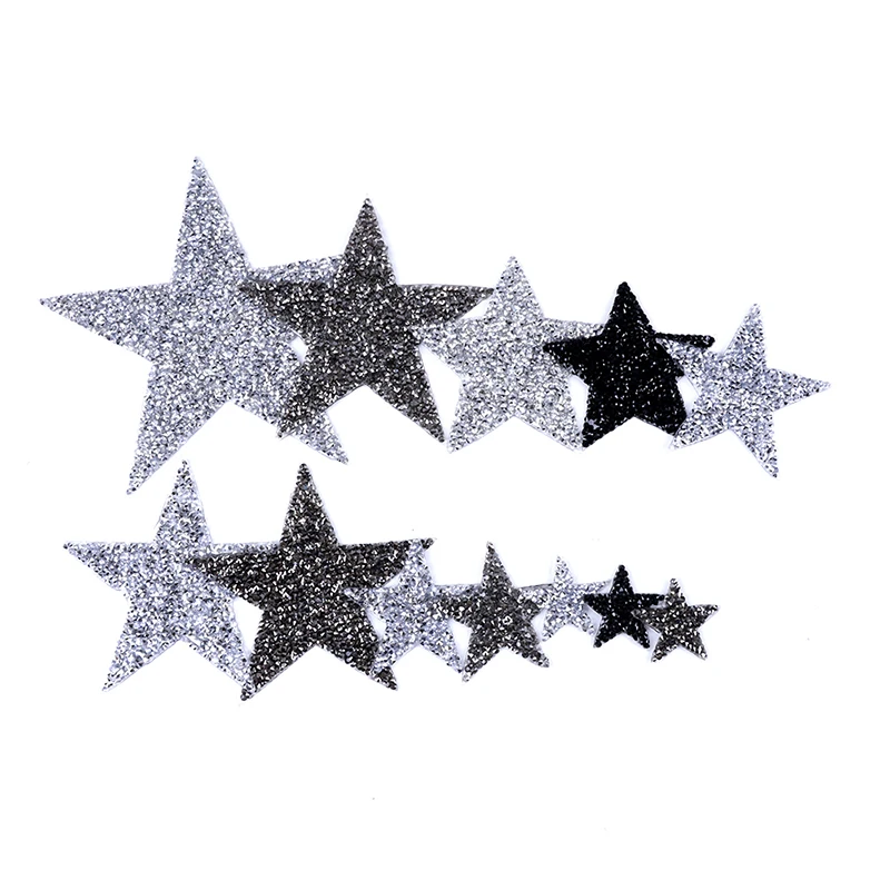 Многоразовые наклейки со стразами и звездами нашивки в полоску с пентаграммой