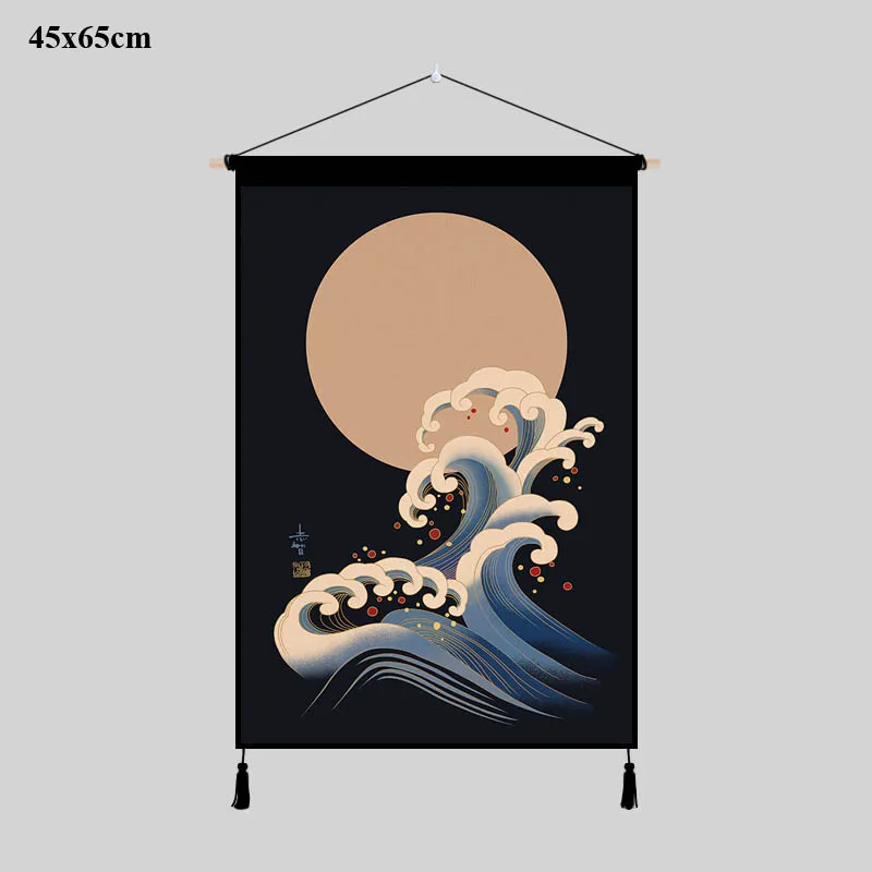 Япония Ukiyoe висит прокрутки живопись Холст Плакаты стены искусства настенные